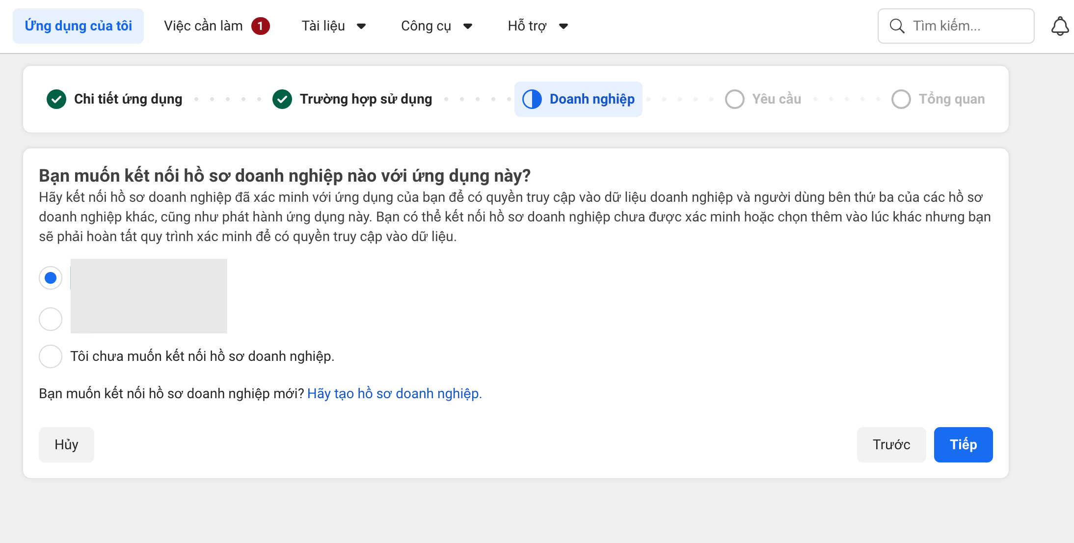 Chọn doanh nghiệp