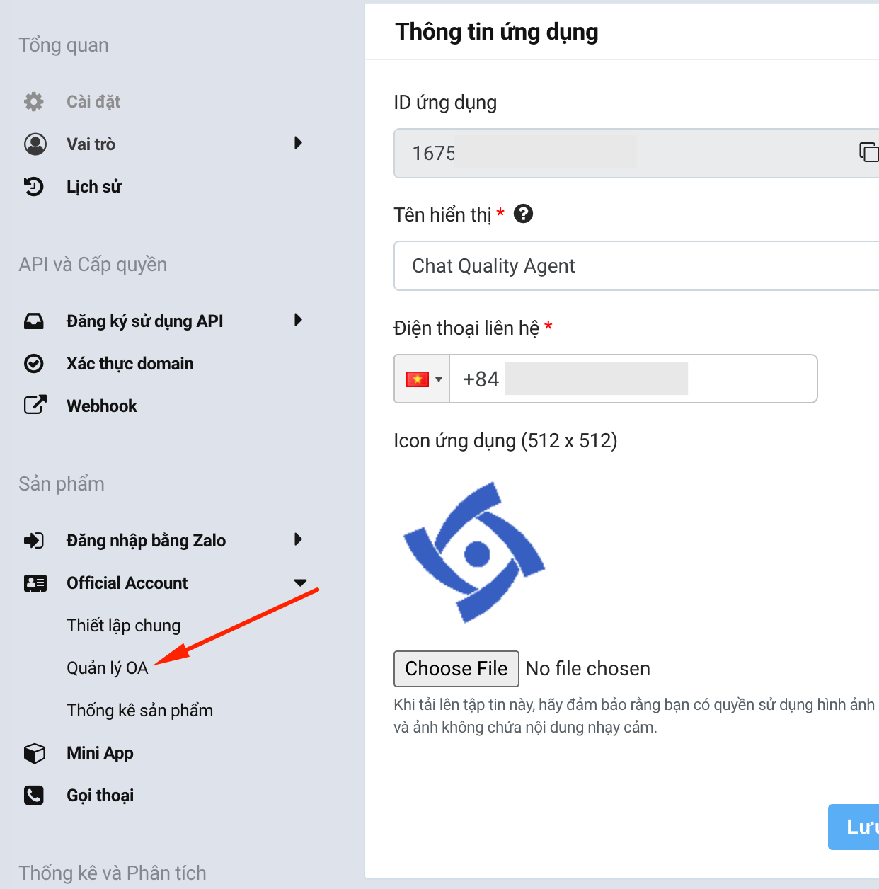 Menu Official Account